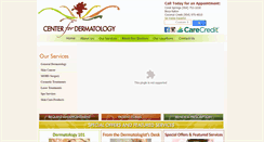 Desktop Screenshot of centerfordermatology.com